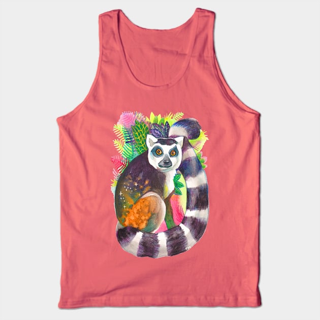 Ringtail Lemur Magic Forest Tank Top by ProfessorBees